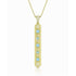 aquamarine and diamond baton pendant necklace, in yellow gold <span class='visuallyhidden'>Call, text 323-404-2959 for shopping help.</span>